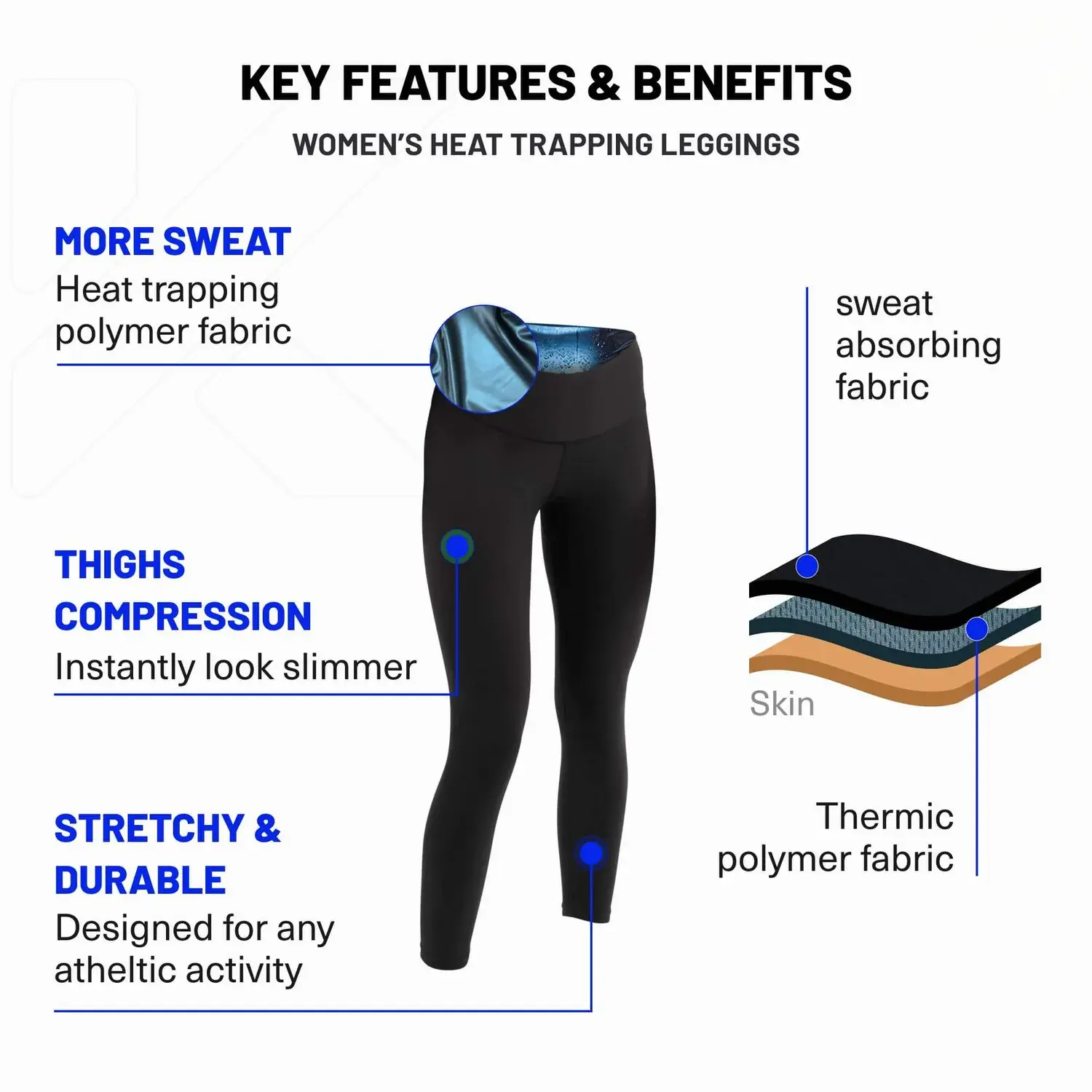 Women's Heat Trapping Sauna Leggings